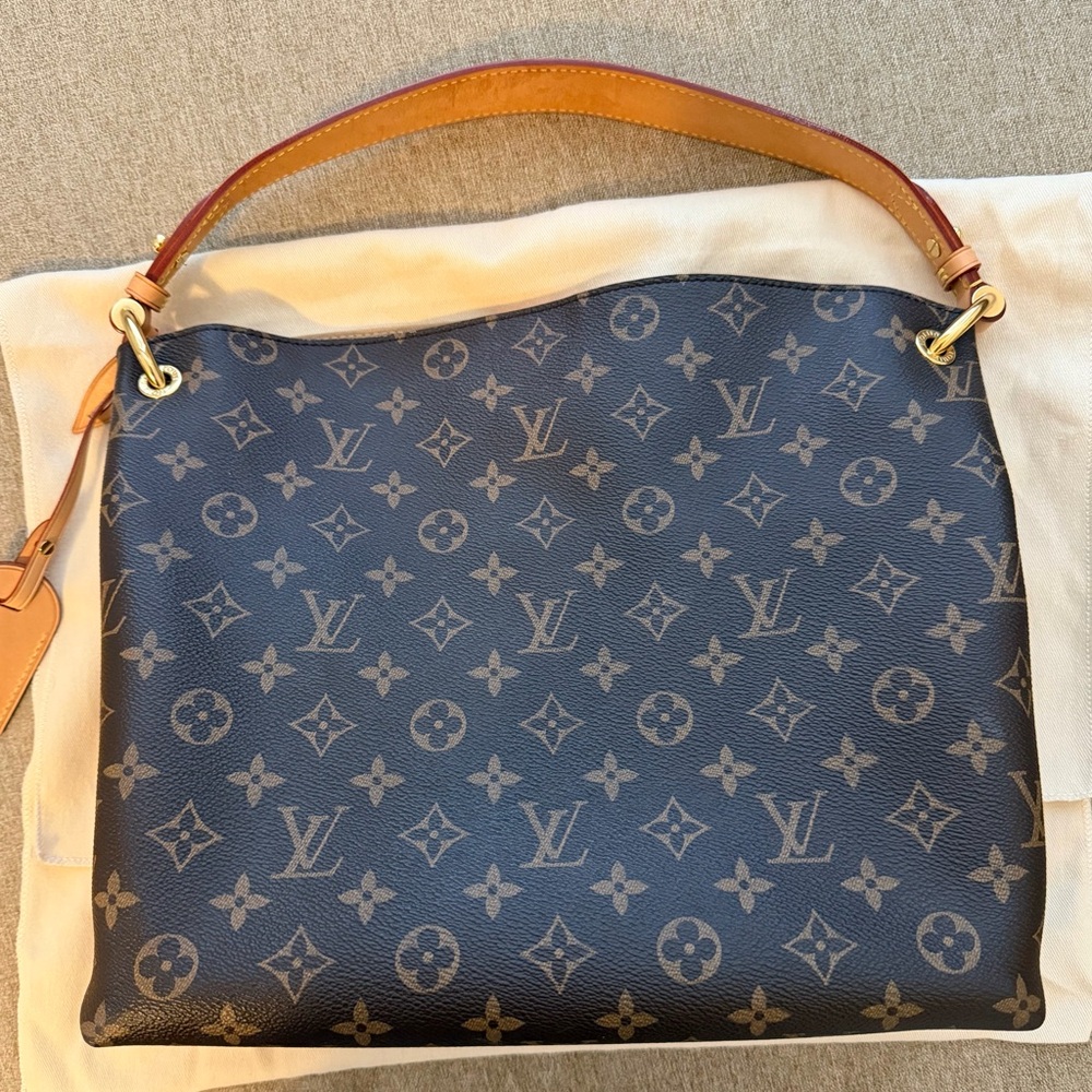 Louis Vuitton Graceful PM Hobo Bag in Monogram Canvas Beige-Excellent Condition! - Picture 15 of 16